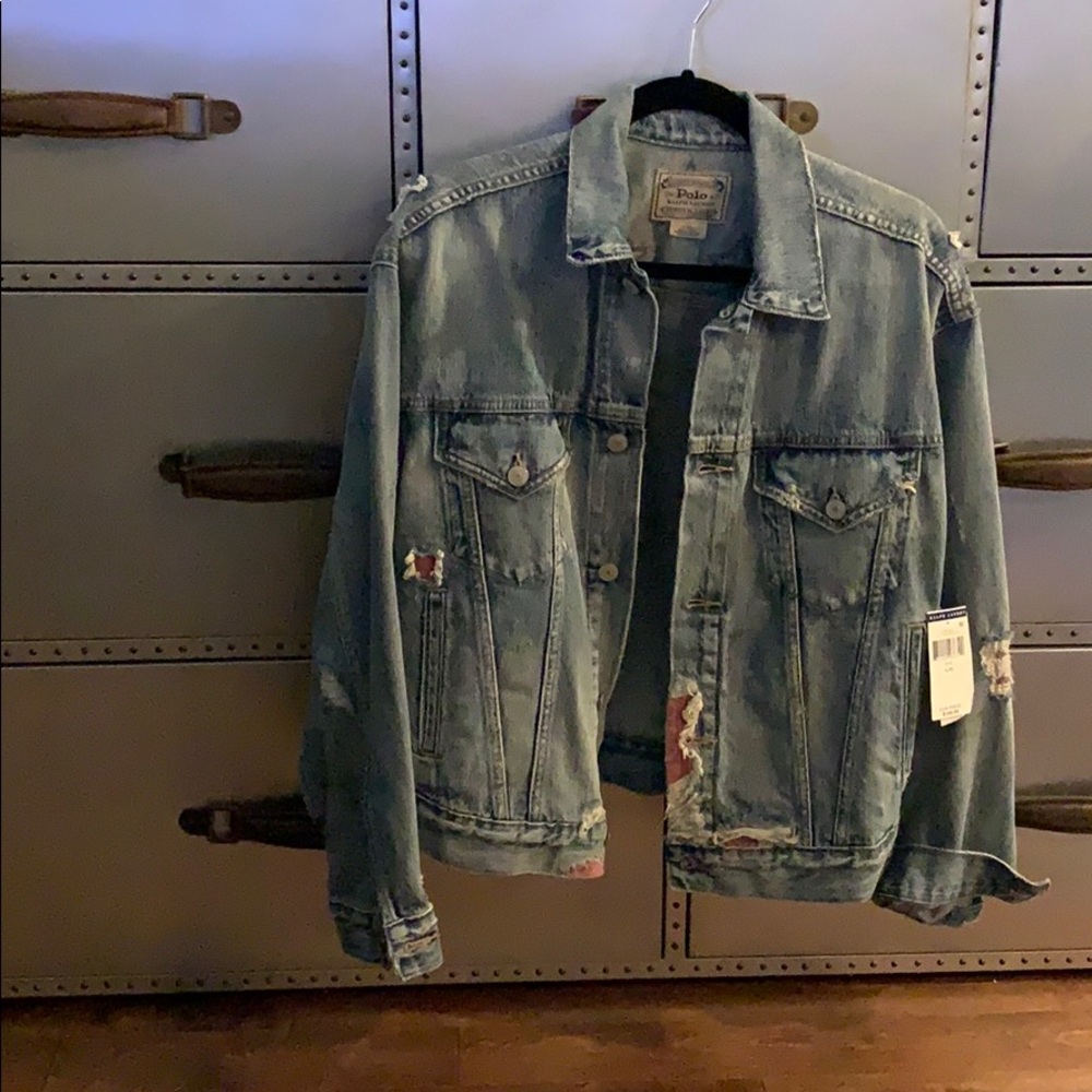 Ralph Lauren distressed women’s denim jacket
